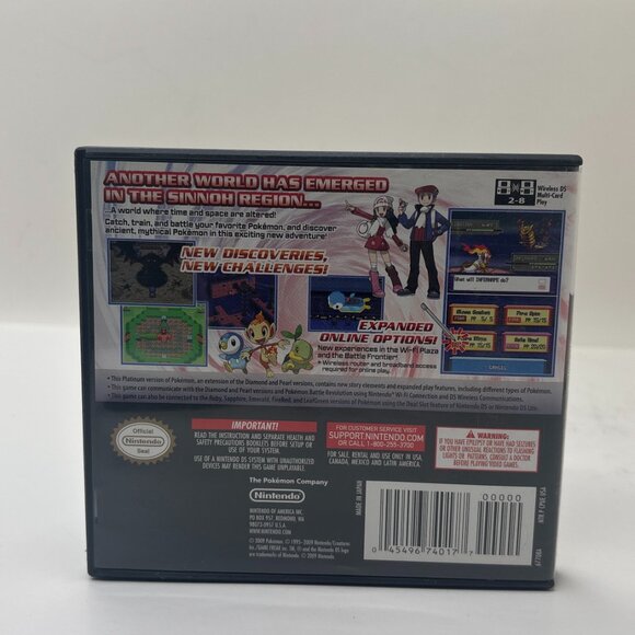 Pokemon Platinum Version DS (Nintendo DS, 2009) Complete W/ Manual - Picture 3 of 7